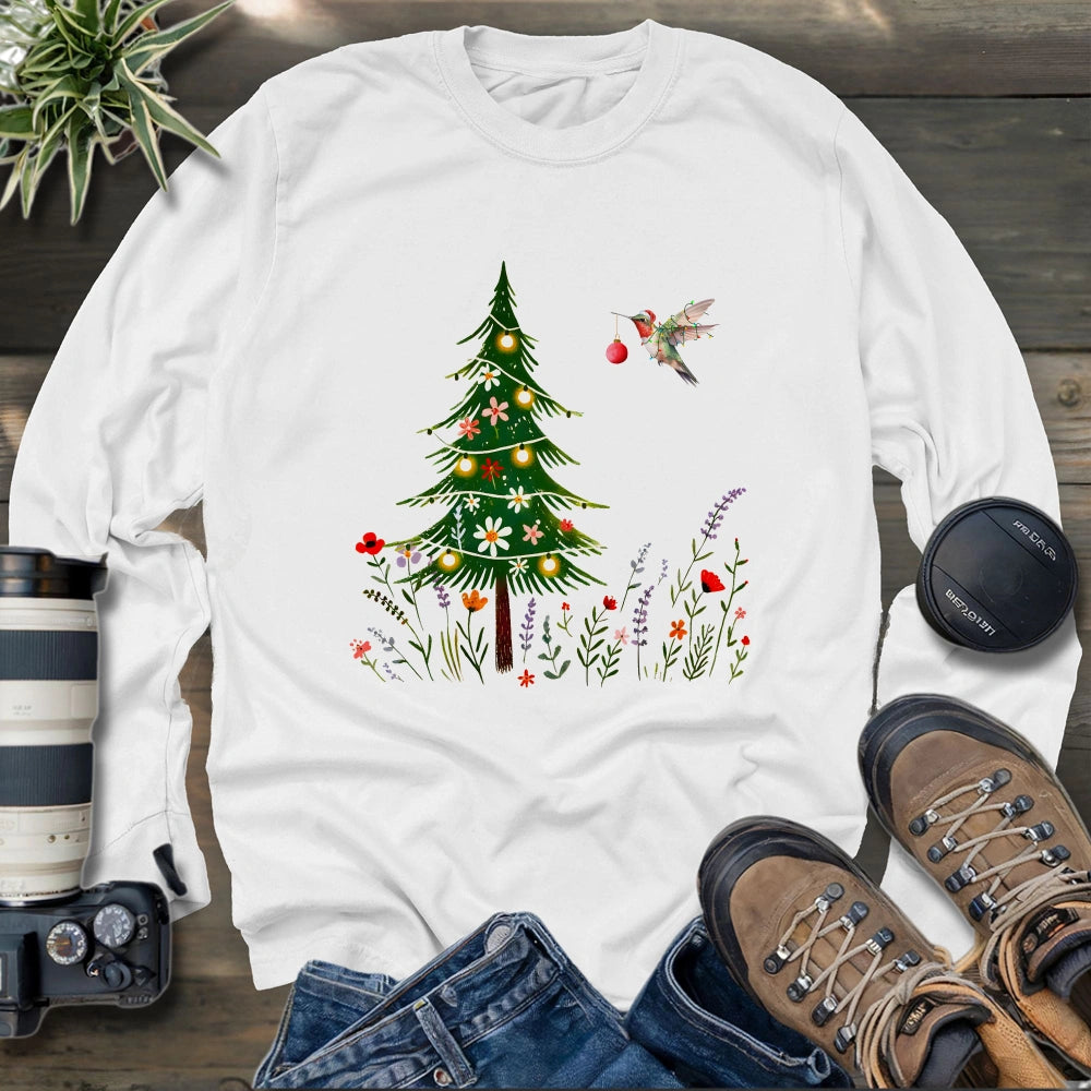 The Decorating Hummingbird Long Sleeve T-shirt