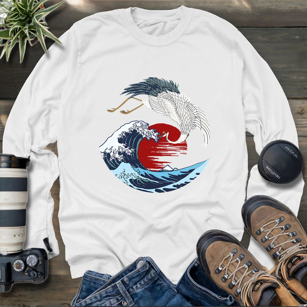 The Japanese Crane Long Sleeve T-shirt