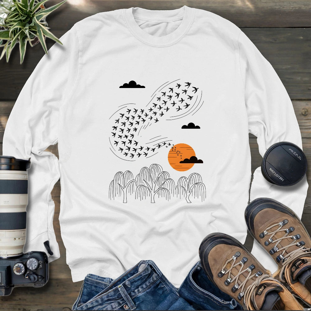 The Migrant Flock Long Sleeve T-shirt