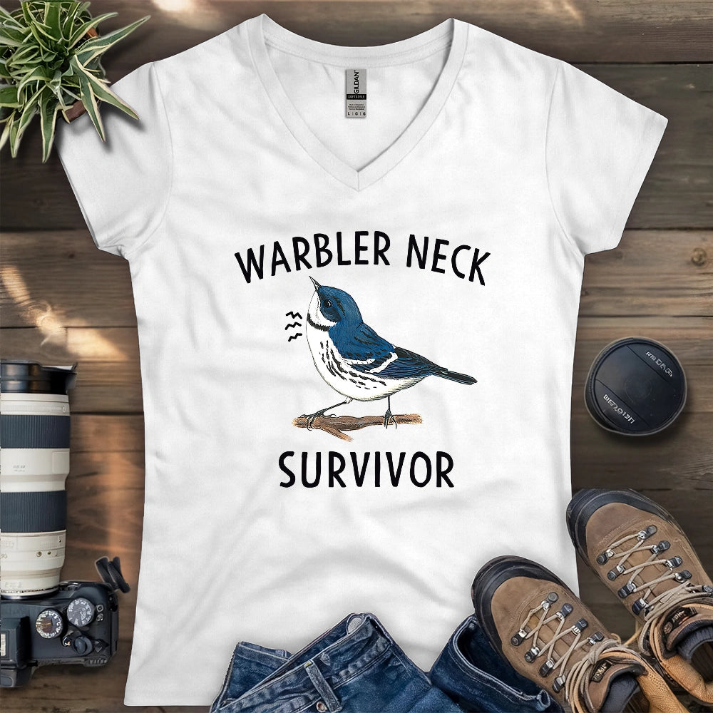 Warbler Neck Survivor Lady V-neck
