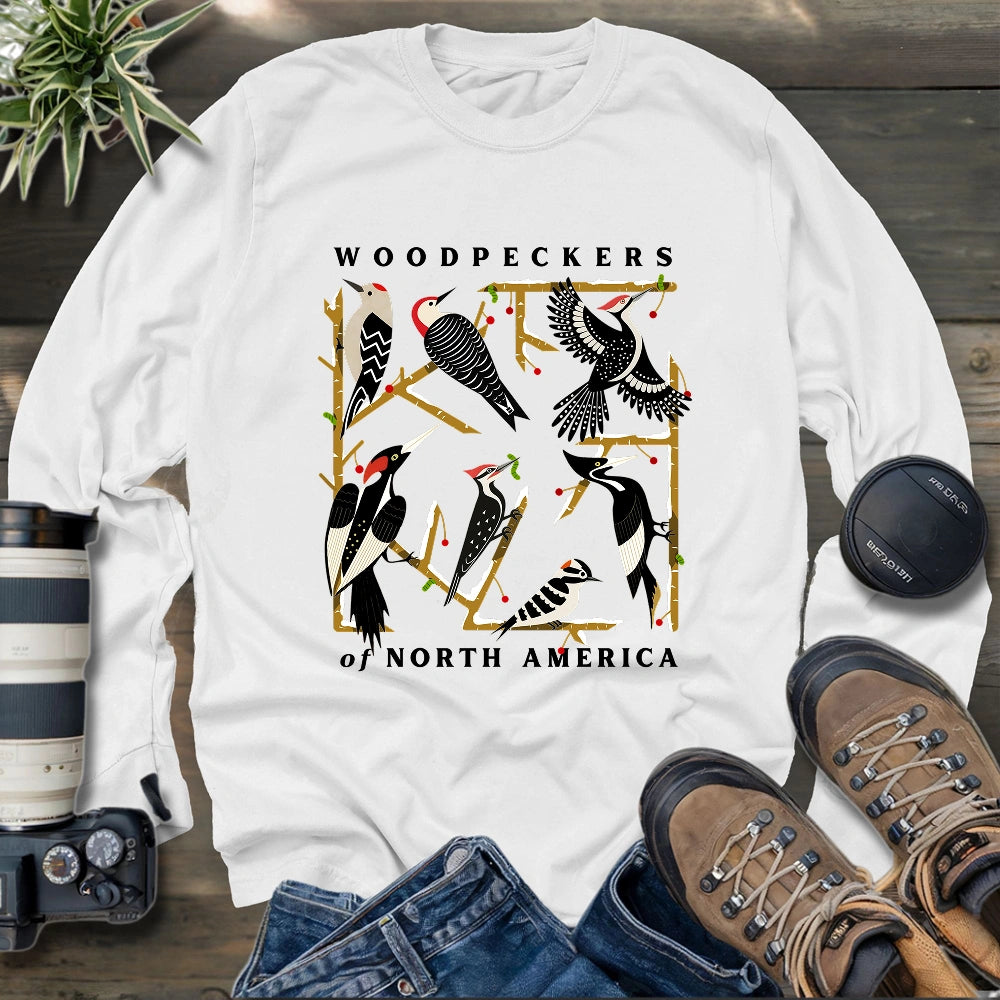 Woodpeckers of North America Long Sleeve T-shirt