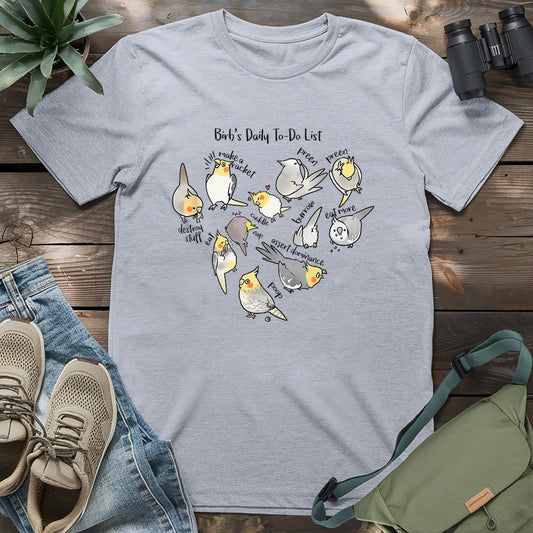Birb's Daily To-Do List T-shirt