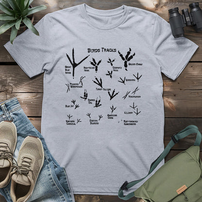 How to identify birds by bird footprint ID shirt.