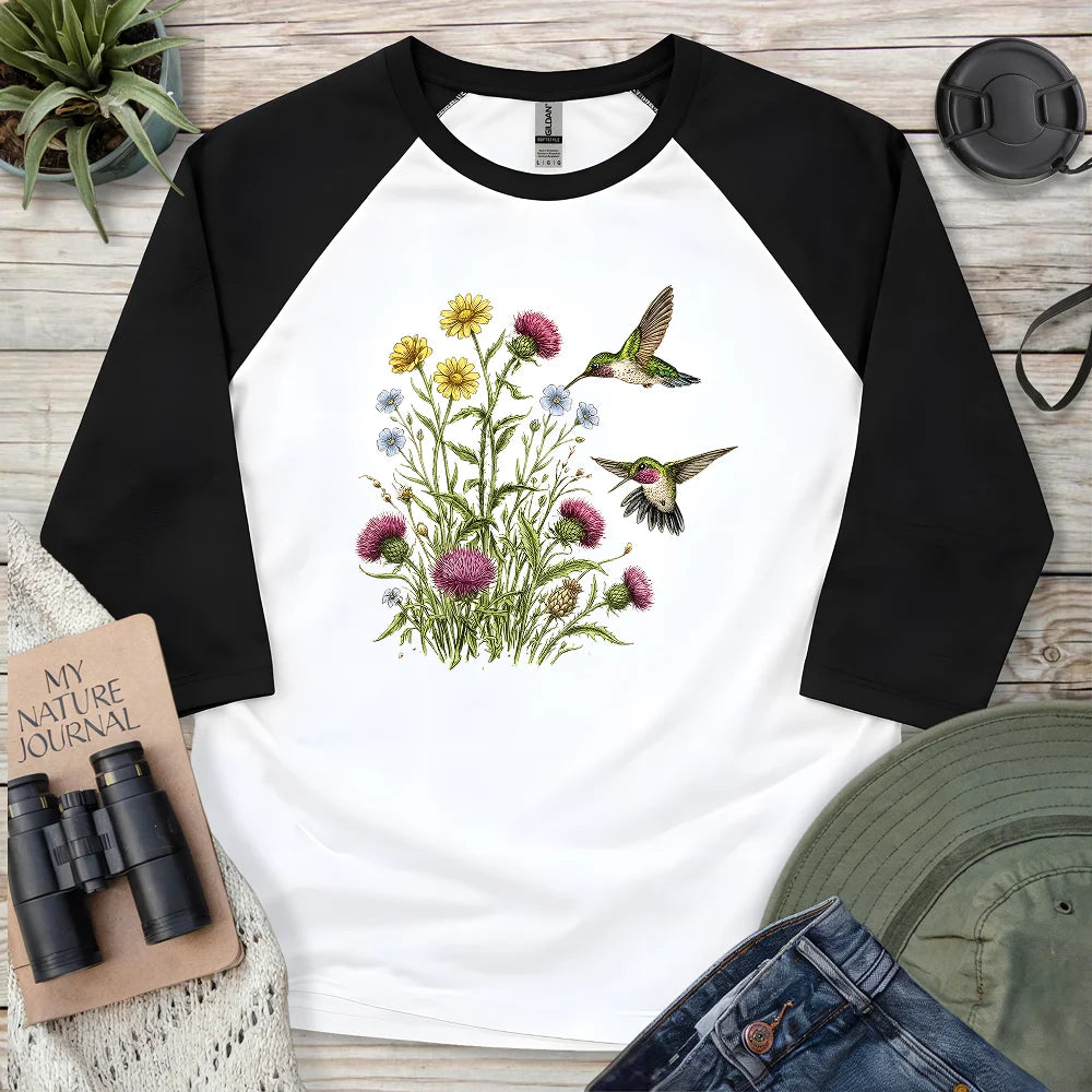 Attracted To Wildflowers 3/4 Sleeve T-shirt
