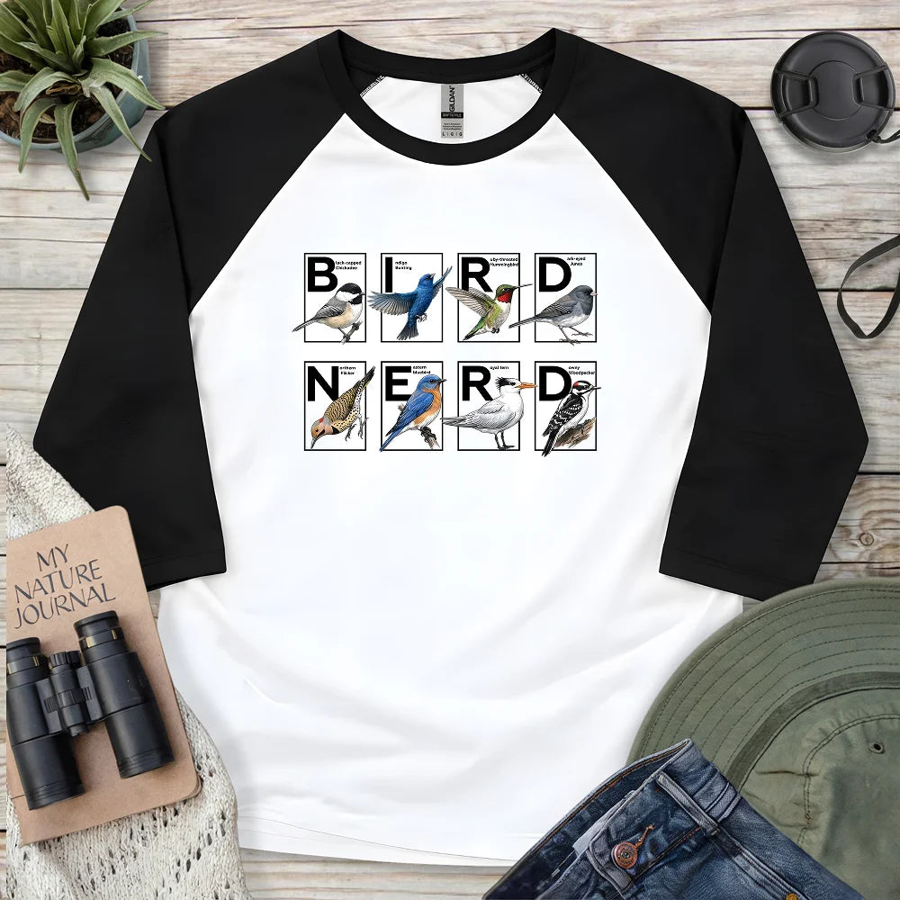 Bird Nerd Shirt 3/4 Sleeve T-shirt