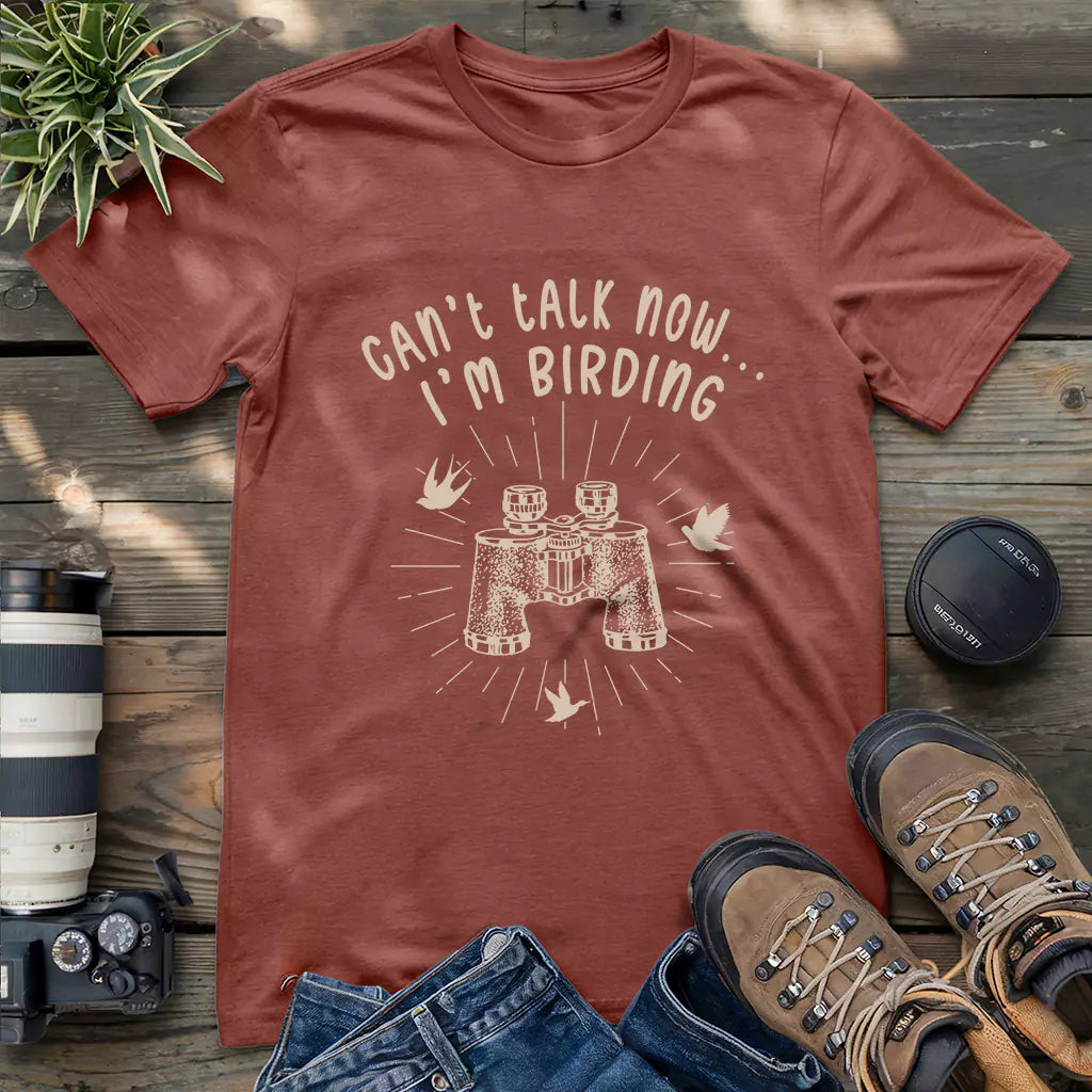 Birding shirt that says I want some quiet moments.