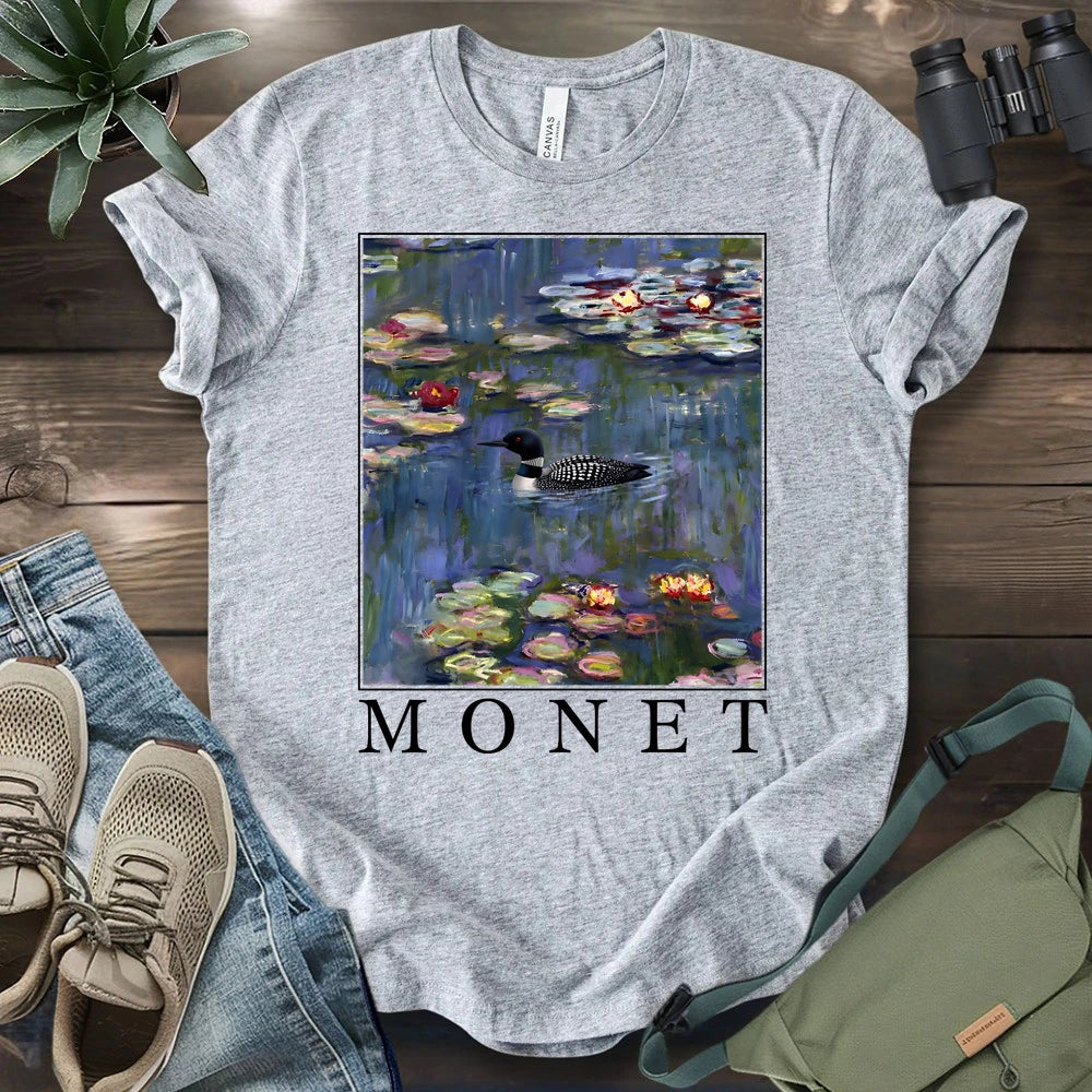 Loon With Water Lilies T-shirt