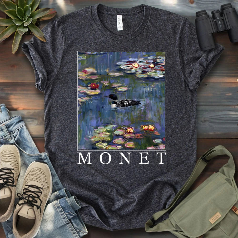 Loon With Water Lilies T-shirt
