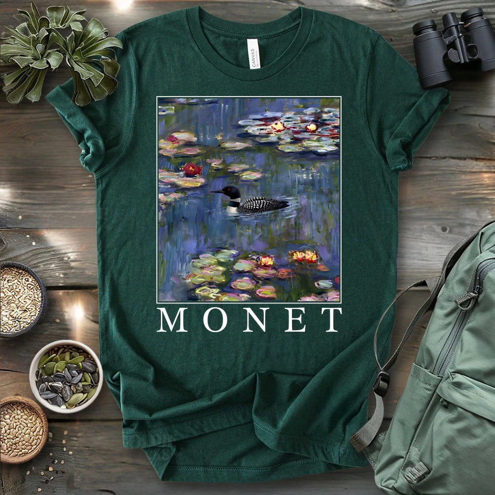 Loon With Water Lilies T-shirt