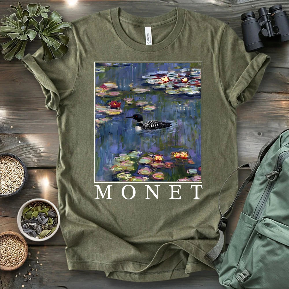 Loon With Water Lilies T-shirt
