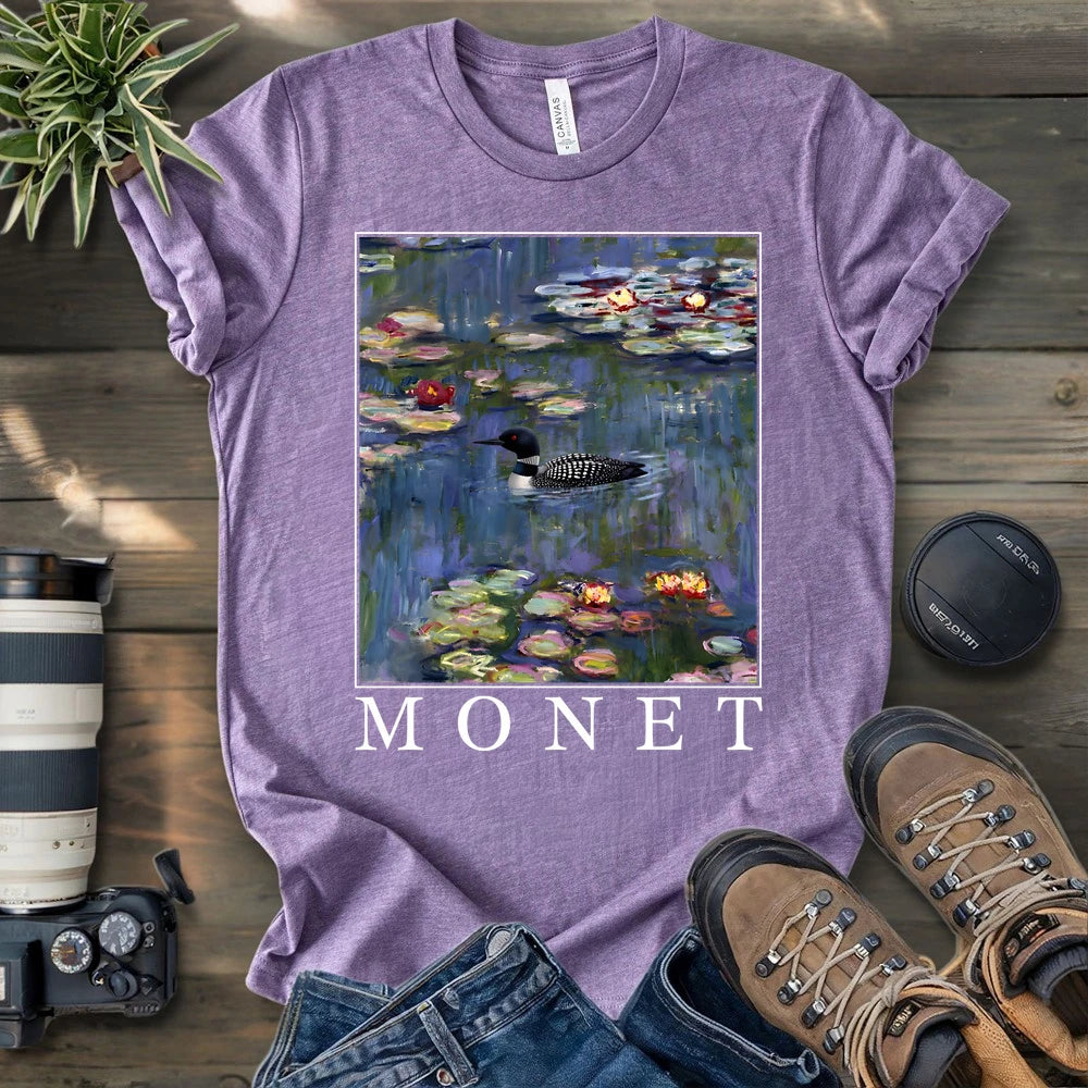 Loon With Water Lilies T-shirt