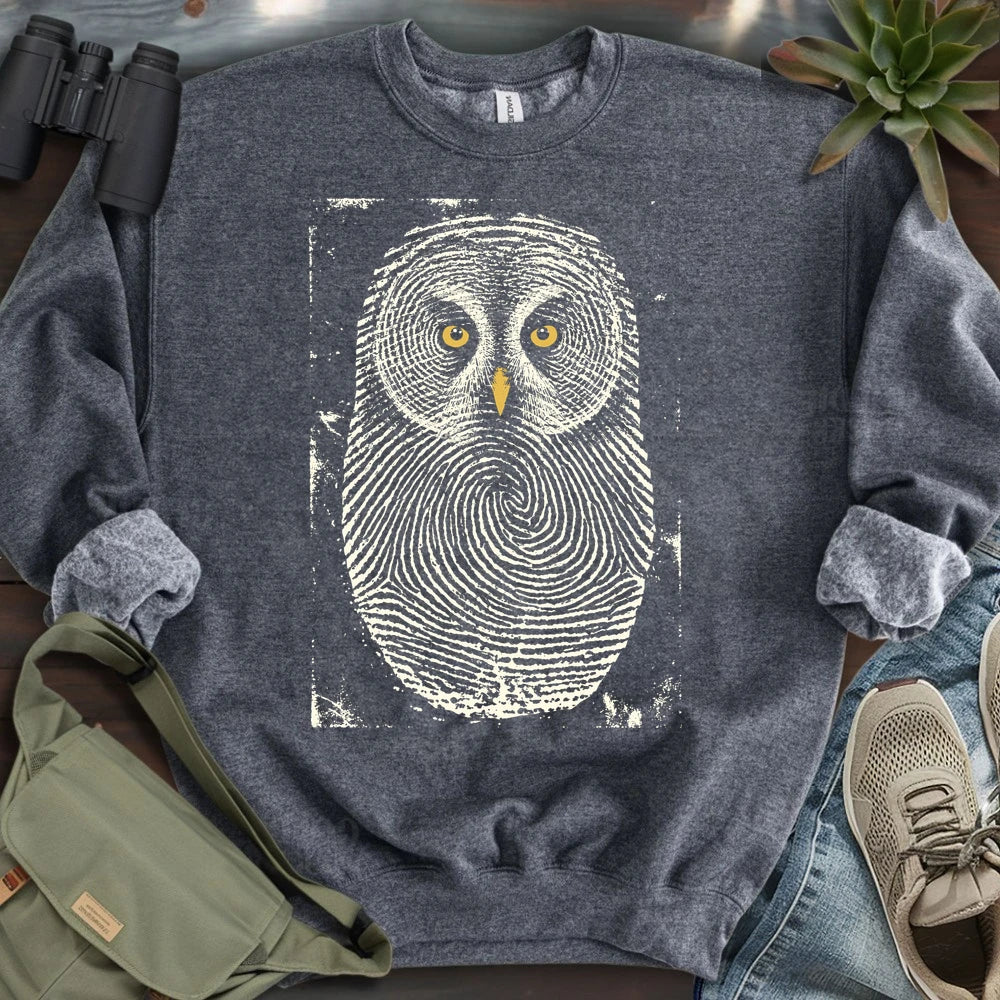Owl Face Print Sweatshirt