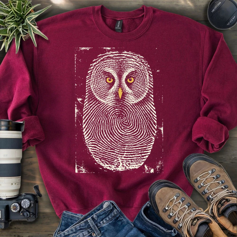 Owl Face Print Sweatshirt