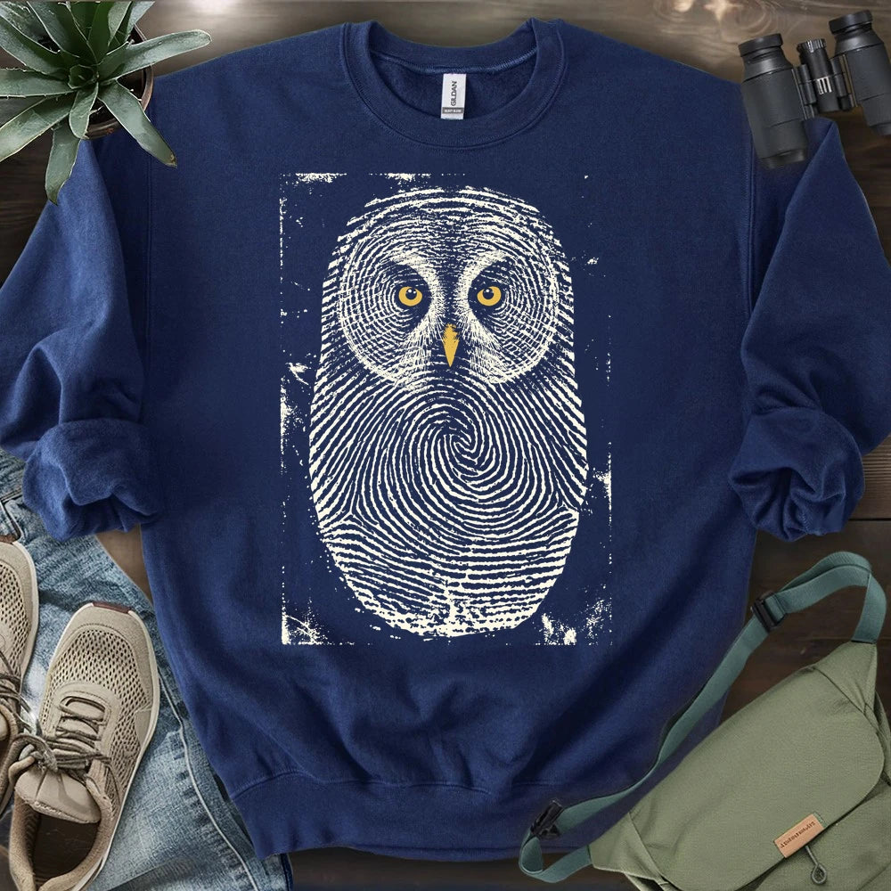 Owl Face Print Sweatshirt