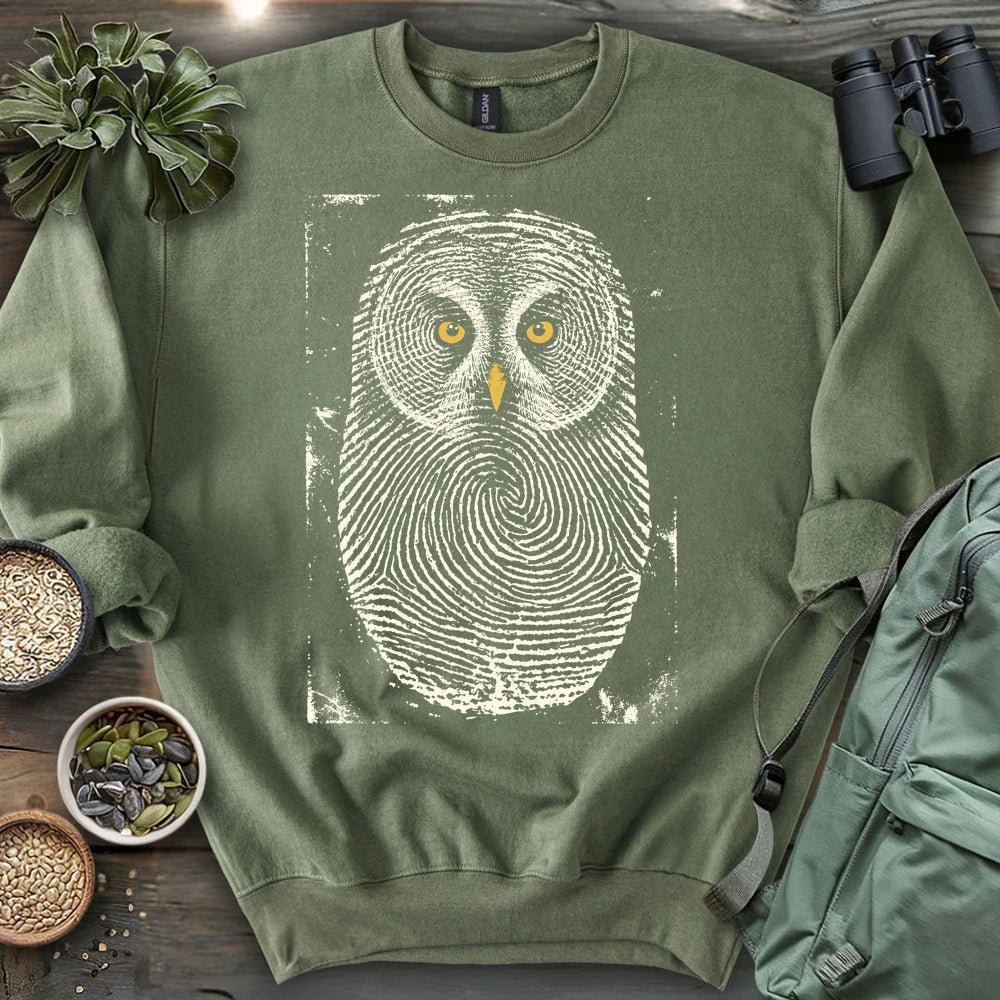 Owl Face Print Sweatshirt