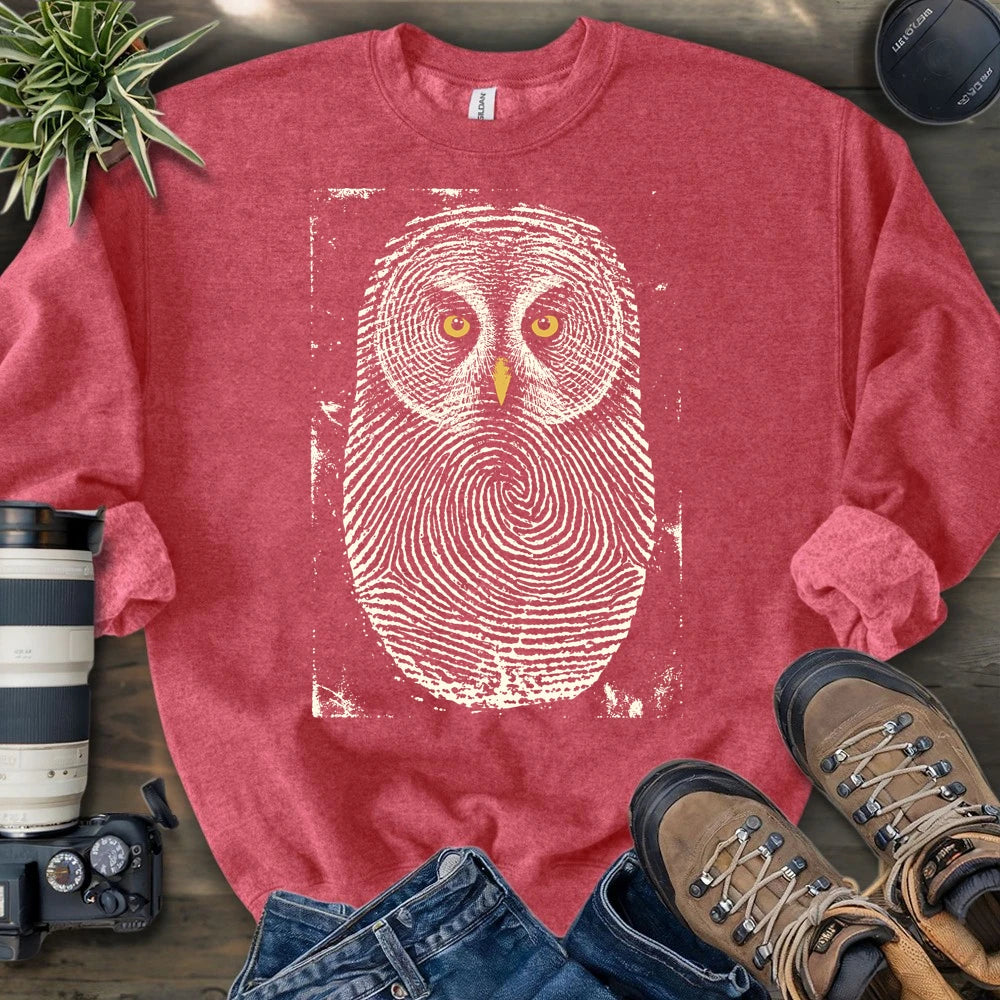 Owl Face Print Sweatshirt