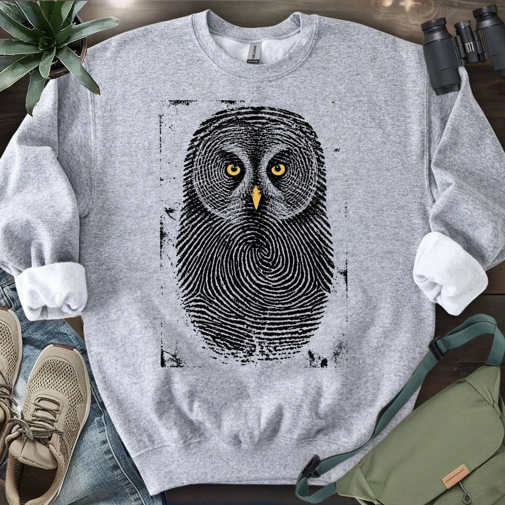 Owl Face Print Sweatshirt