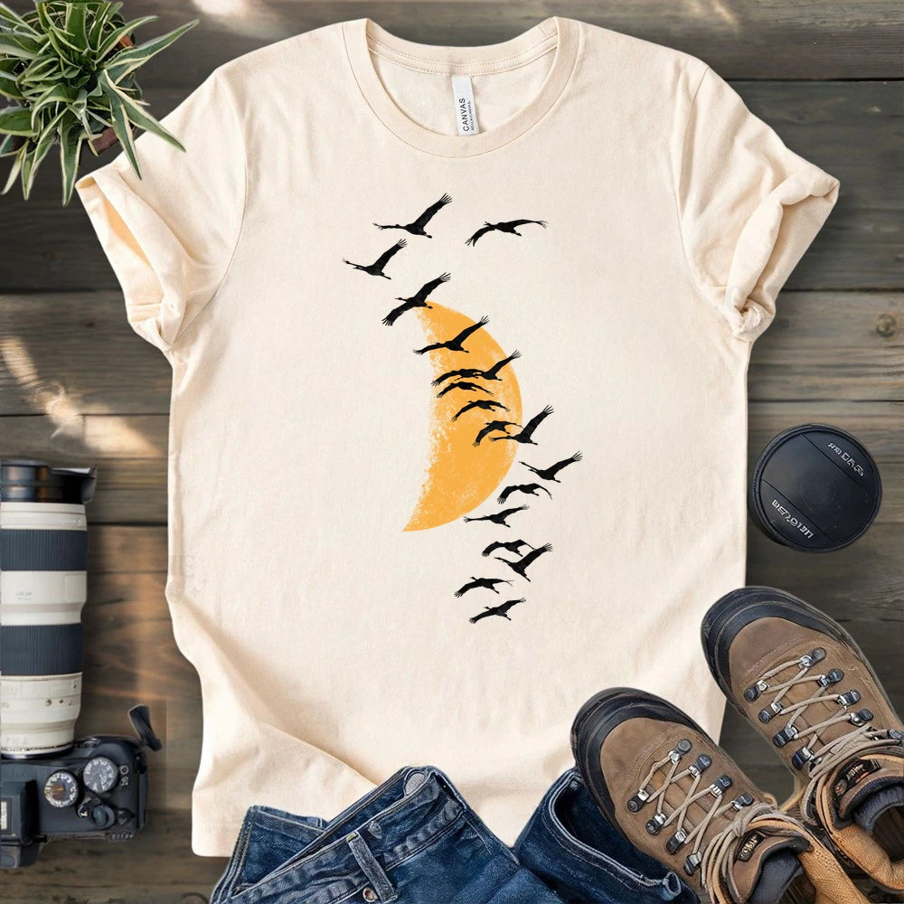 Migrating Wild Cranes T-shirt