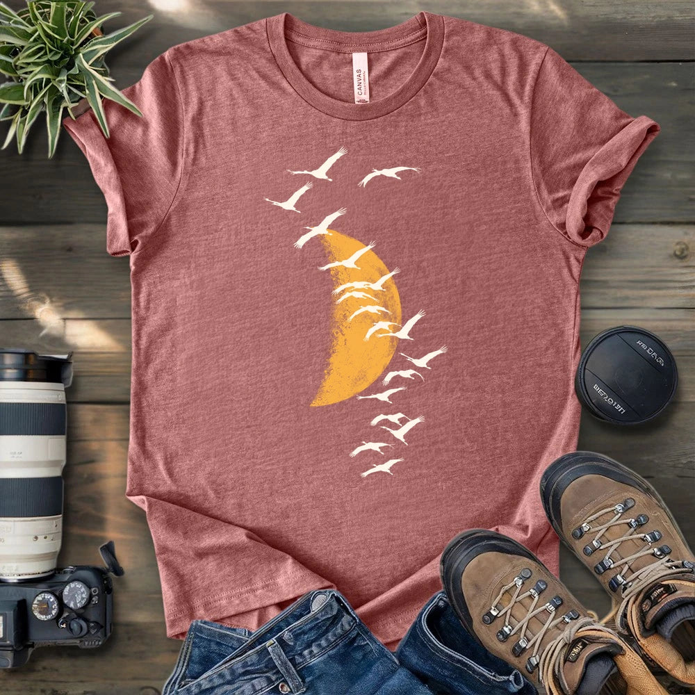 Migrating Wild Cranes T-shirt