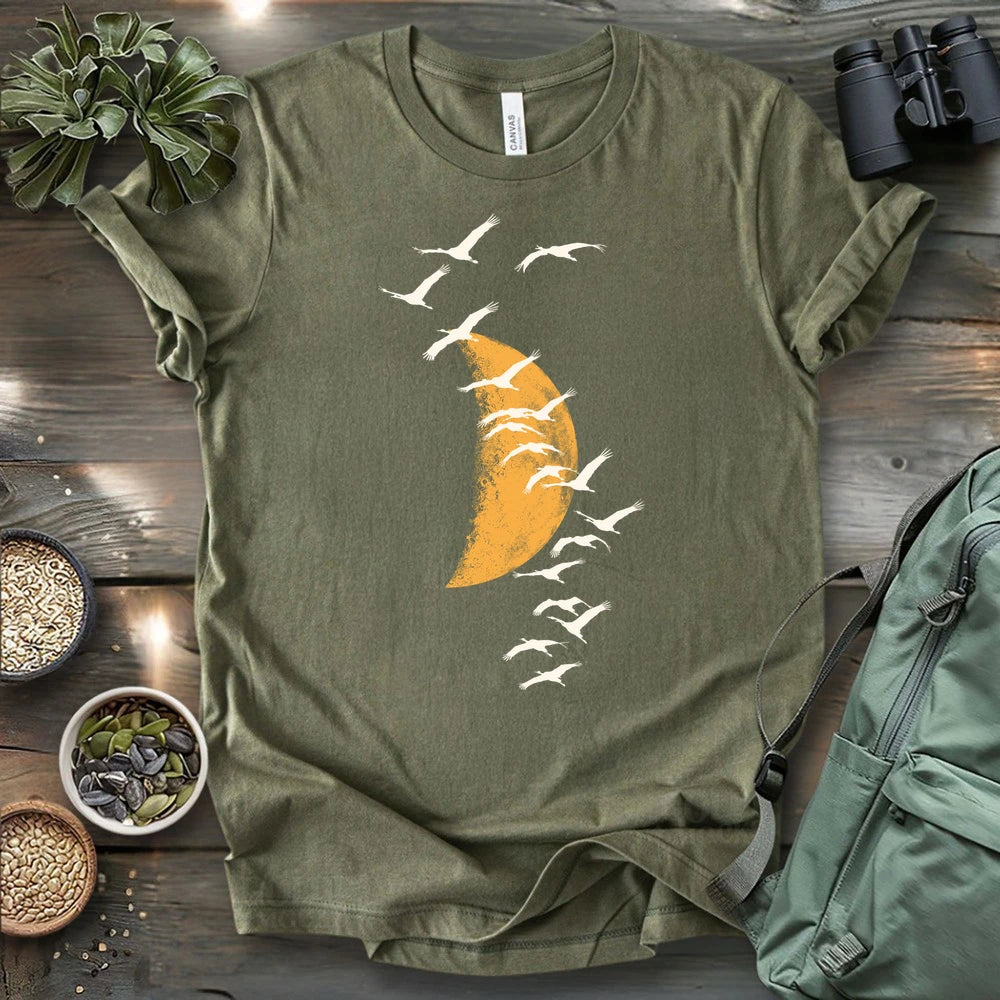 Migrating Wild Cranes T-shirt