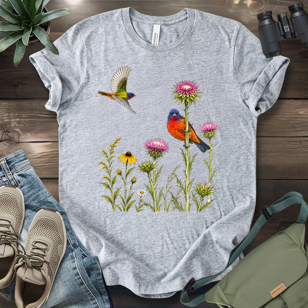 Painted Bunting Couple T-shirt