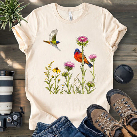 Painted Bunting Couple T-shirt