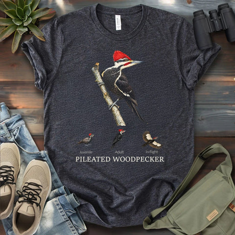 Pileated Woodpecker Field Guide T-shirt
