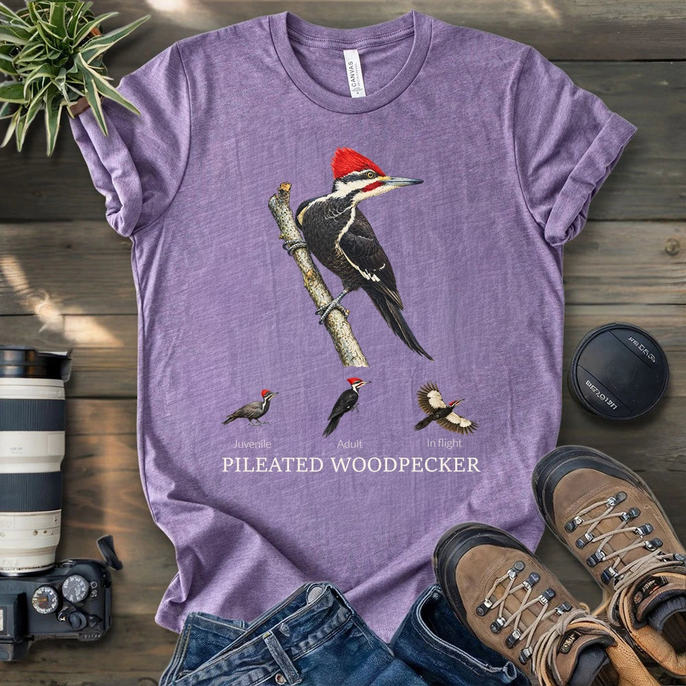 Pileated Woodpecker Field Guide T-shirt
