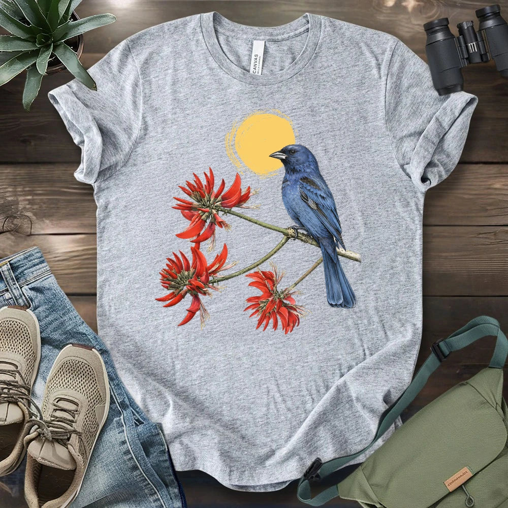 Indigo Bunting On A Branch T-shirt