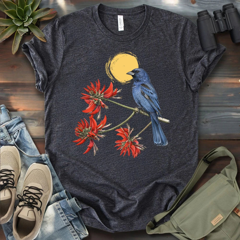 Indigo Bunting On A Branch T-shirt