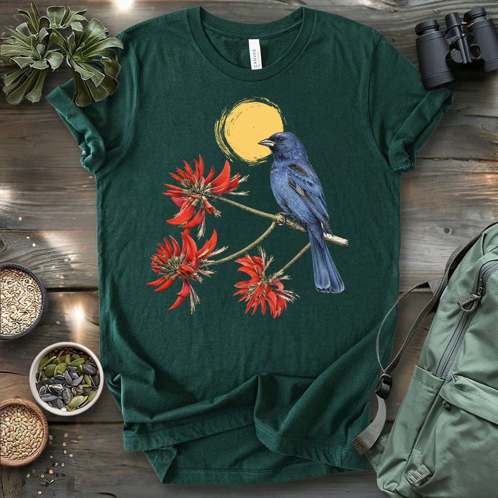 Indigo Bunting On A Branch T-shirt