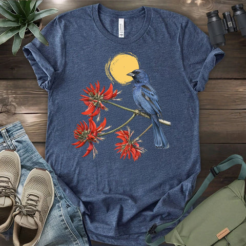 Indigo Bunting On A Branch T-shirt
