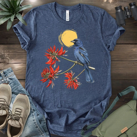 Indigo Bunting On A Branch T-shirt
