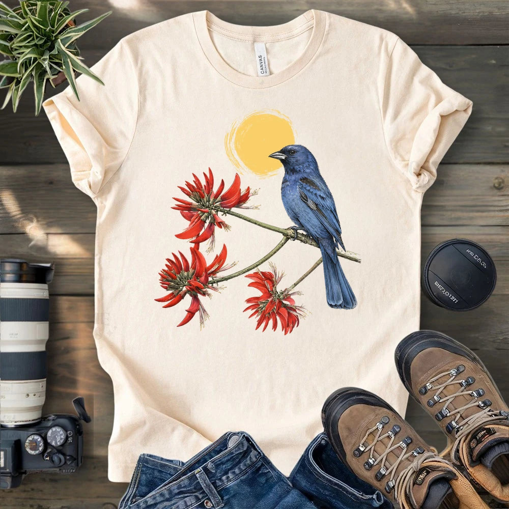 Indigo Bunting On A Branch T-shirt