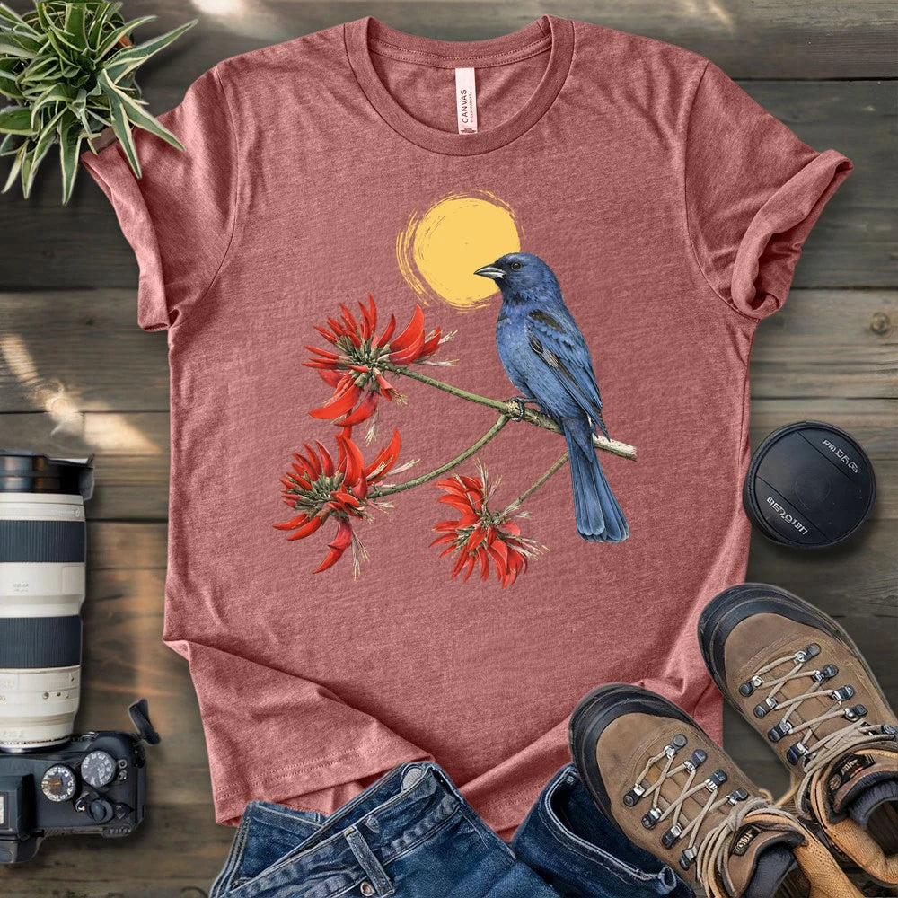 Indigo Bunting On A Branch T-shirt