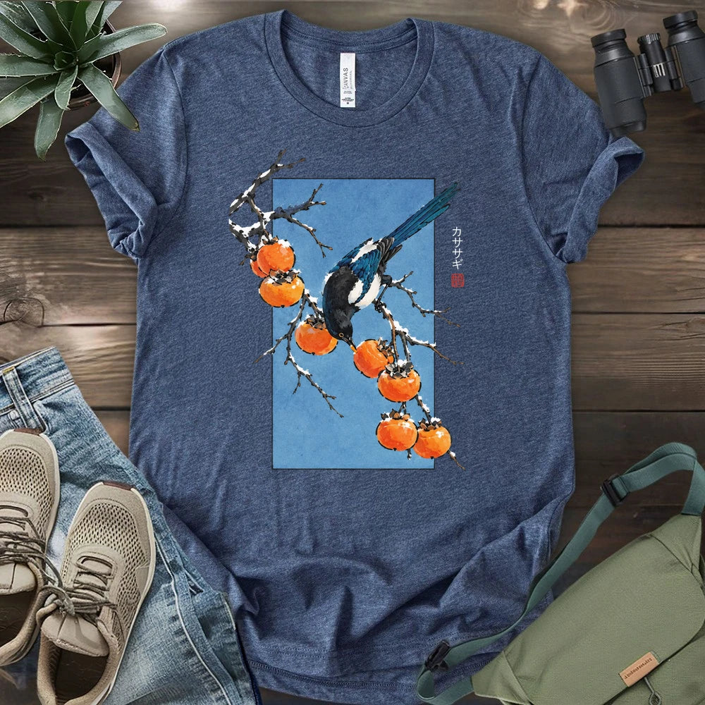 Magpie Among Persimmons T-shirt