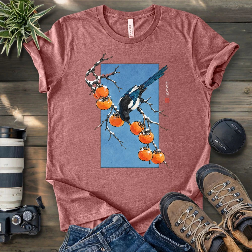 Magpie Among Persimmons T-shirt