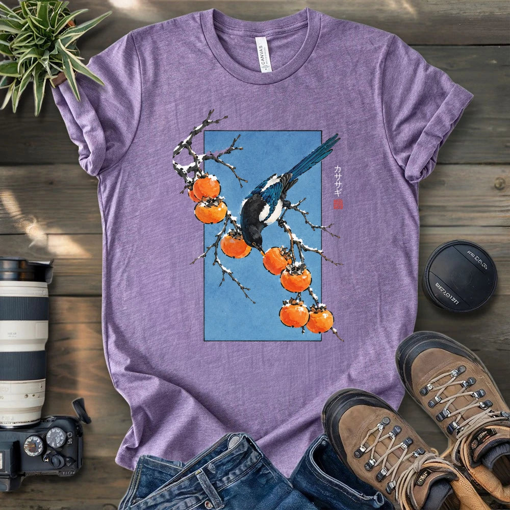 Magpie Among Persimmons T-shirt