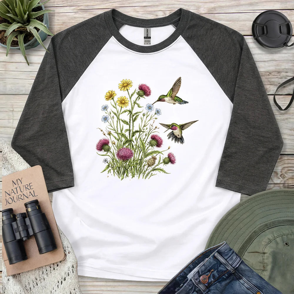 Attracted To Wildflowers 3/4 Sleeve T-shirt