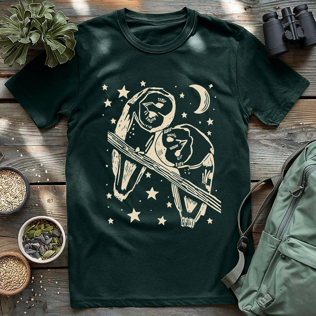 Owl Buddies Staring T-shirt