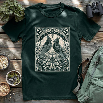 Regal Cardinal Lovebirds T-shirt