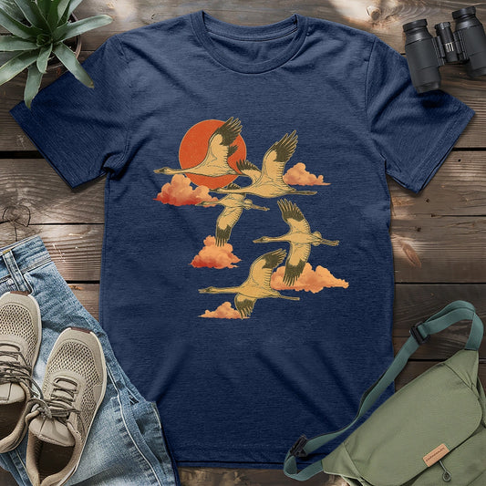 Crane At Twilight T-shirt