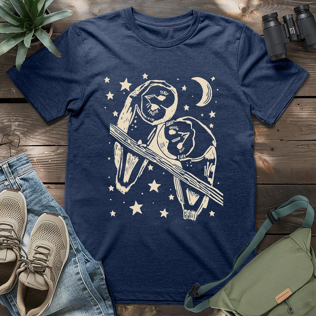 Owl Buddies Staring T-shirt