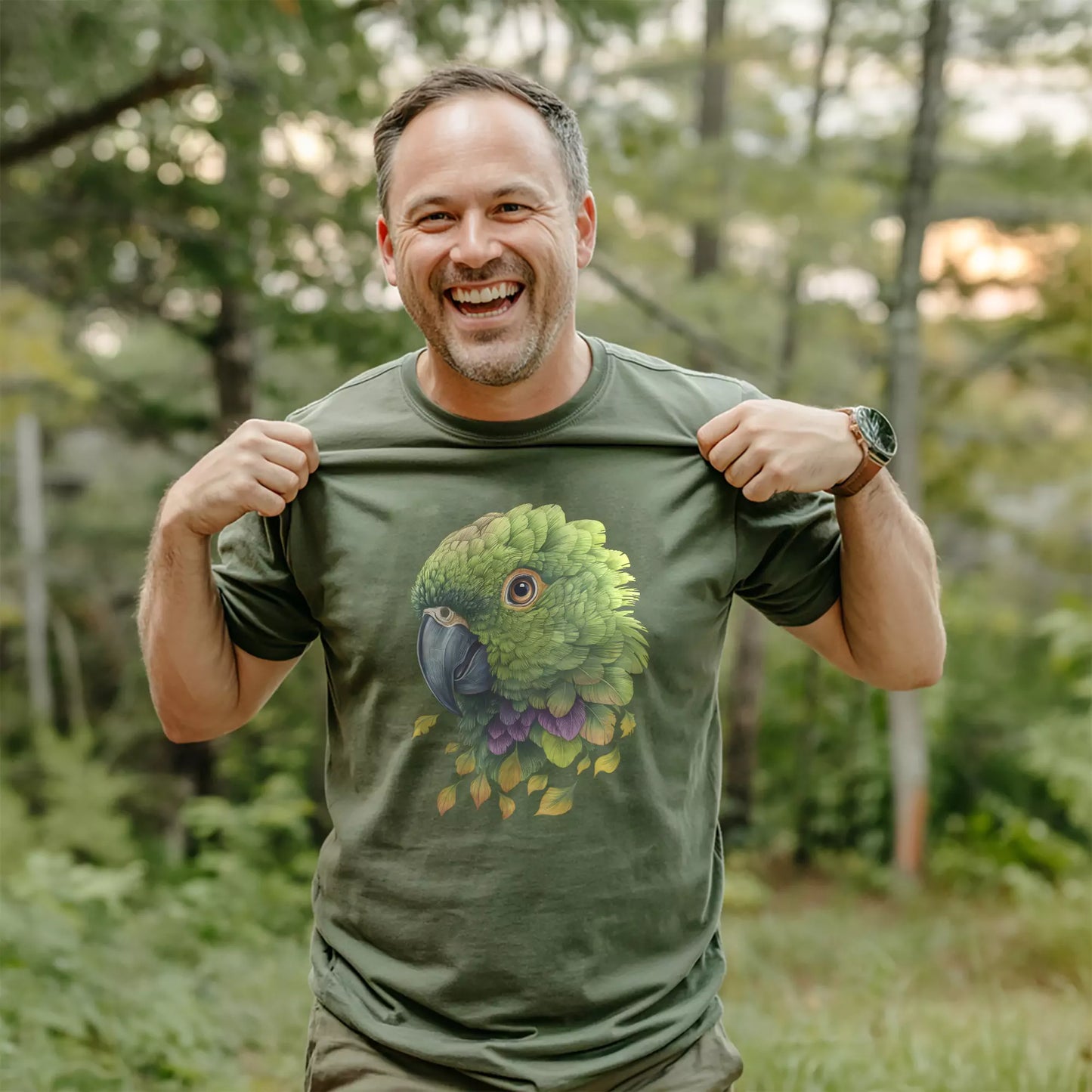 Amazon Green Parrot T-shirt