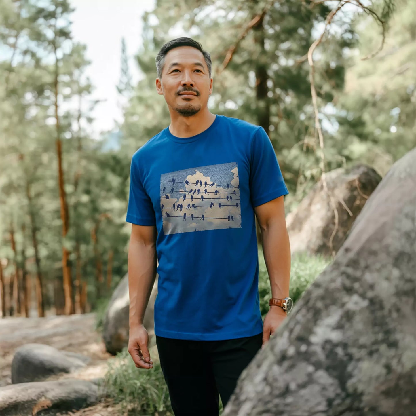 Music Stave On The Sky T-shirt