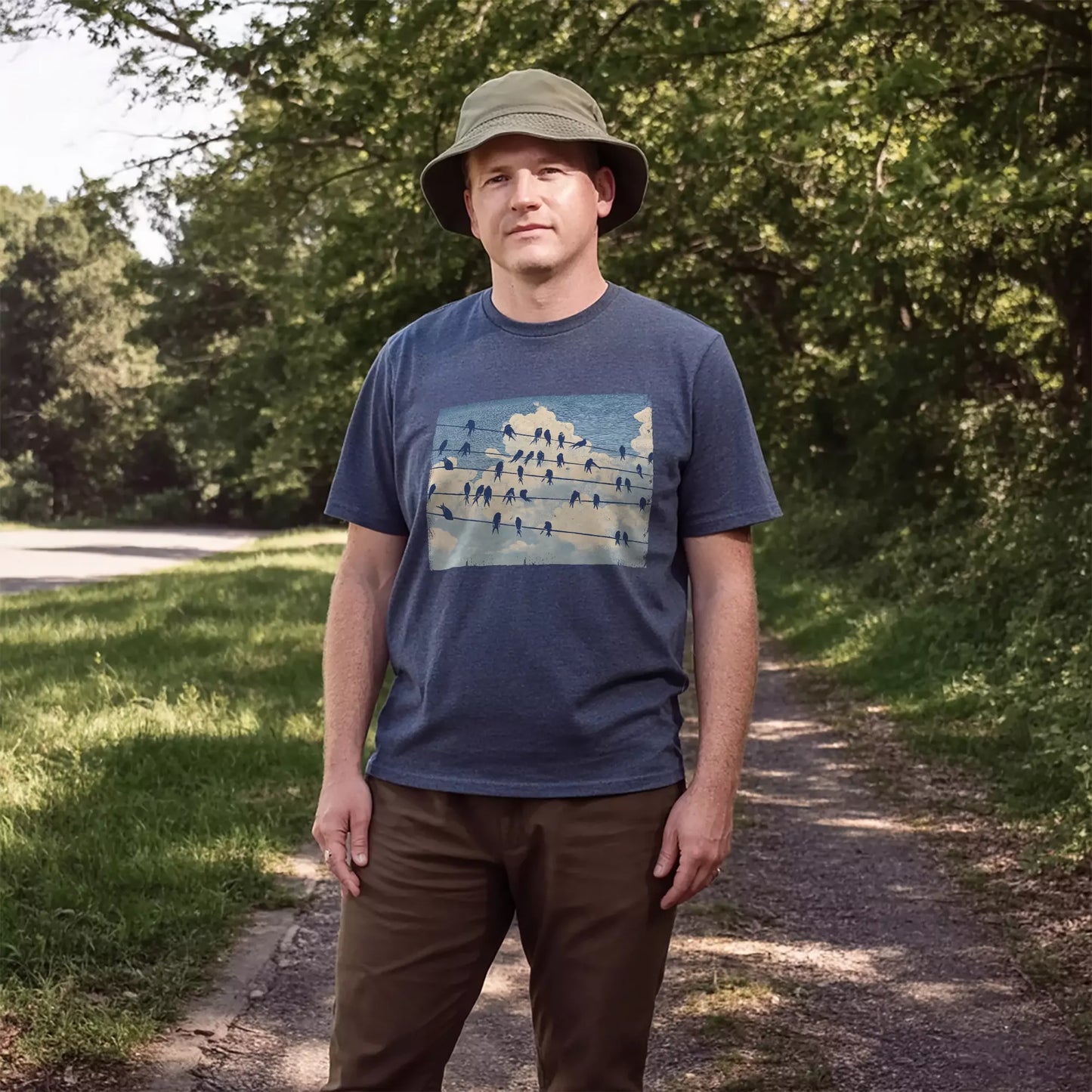 Music Stave On The Sky T-shirt