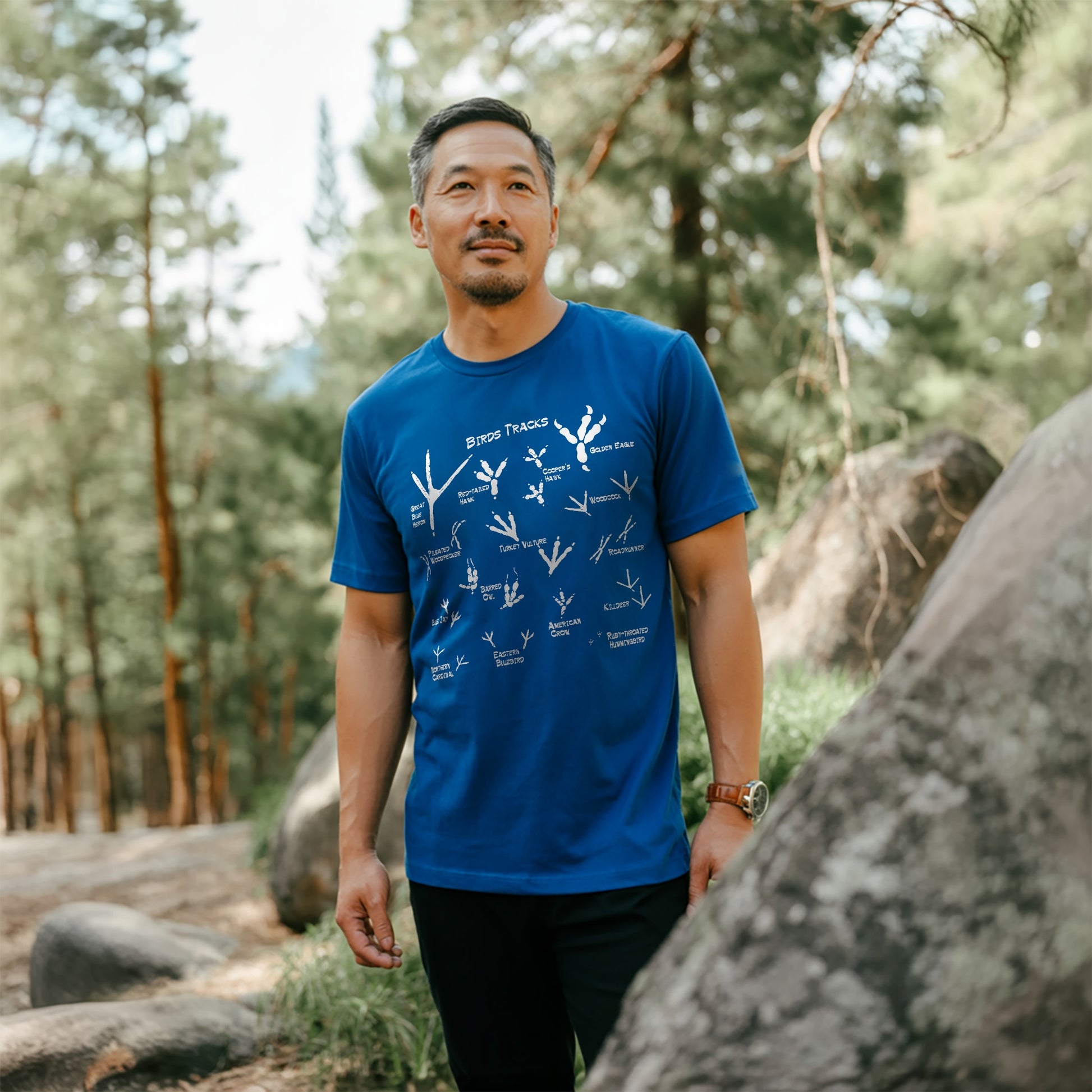 How to identify birds by bird footprint ID shirt.
