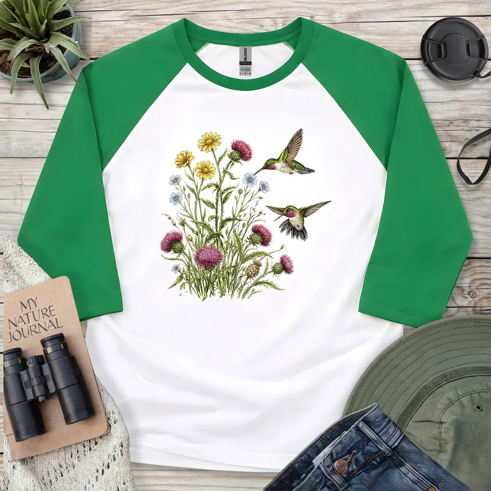 Attracted To Wildflowers 3/4 Sleeve T-shirt