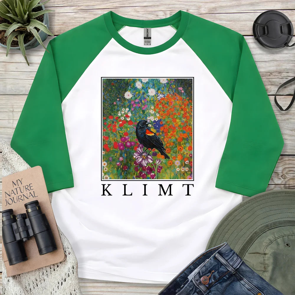 Klimt Blackbird 3/4 Sleeve T-shirt