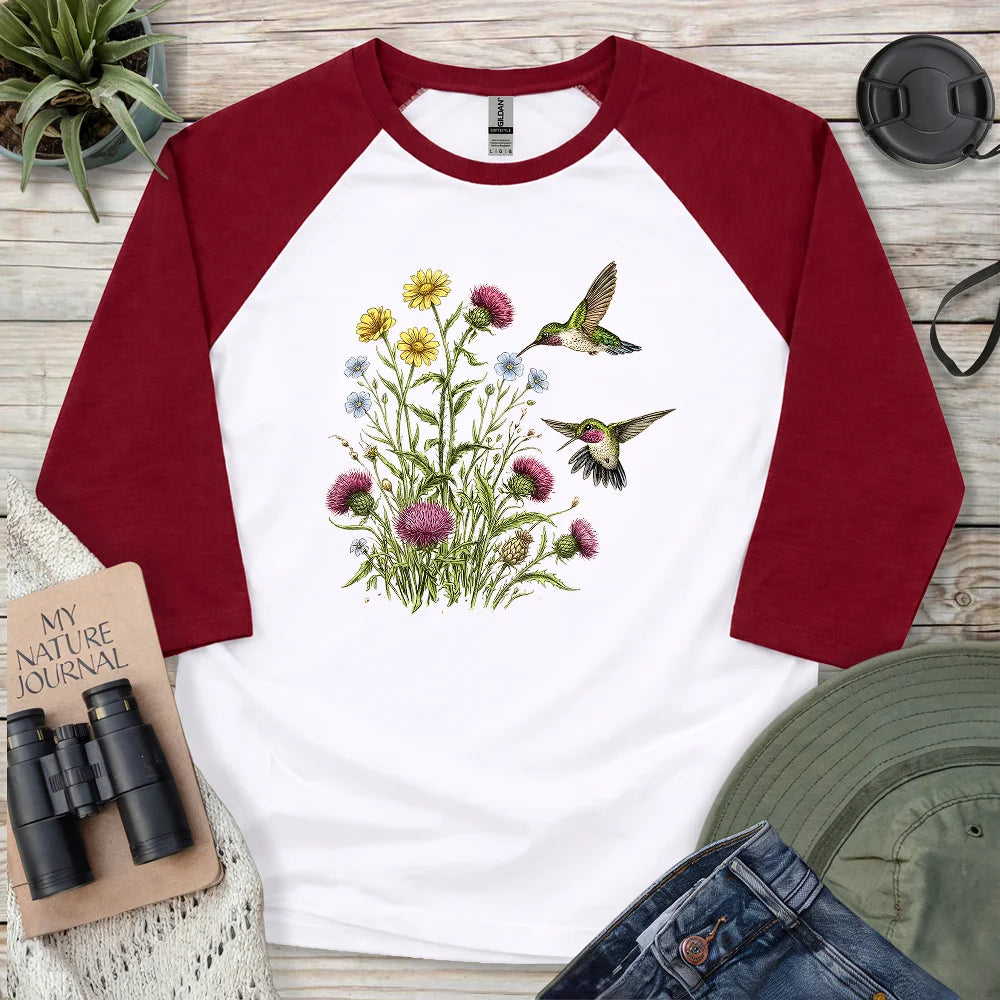 Attracted To Wildflowers 3/4 Sleeve T-shirt